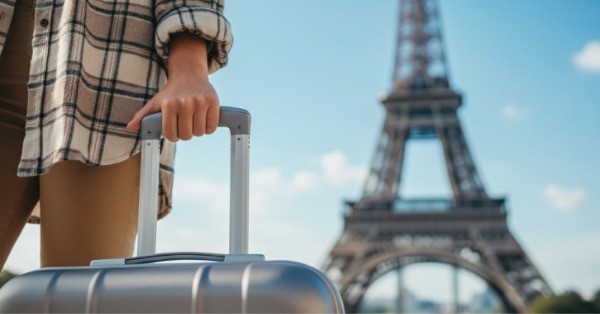 Woman with suitcase